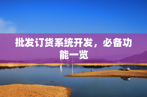 批发订货系统开发，必备功能一览
