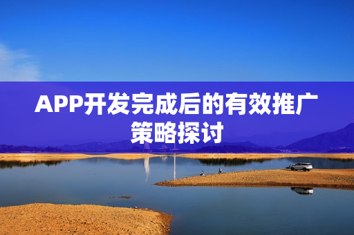 APP开发完成后的有效推广策略探讨