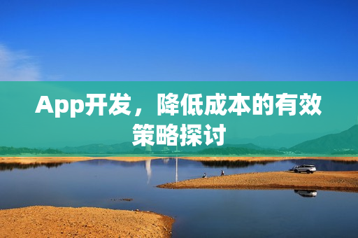 App开发，降低成本的有效策略探讨