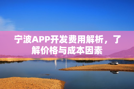 宁波APP开发费用解析，了解价格与成本因素