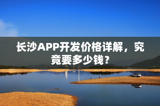 长沙APP开发价格详解，究竟要多少钱？