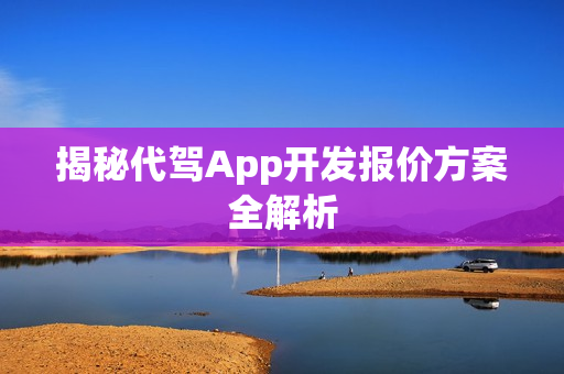 揭秘代驾App开发报价方案全解析