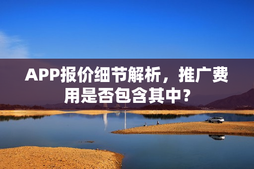 APP报价细节解析，推广费用是否包含其中？
