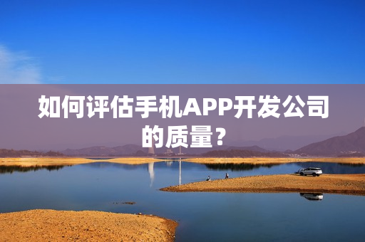 如何评估手机APP开发公司的质量？