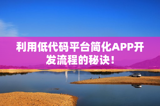 利用低代码平台简化APP开发流程的秘诀！