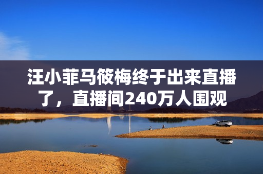 汪小菲马筱梅终于出来直播了，直播间240万人围观