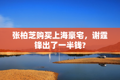 张柏芝购买上海豪宅，谢霆锋出了一半钱?