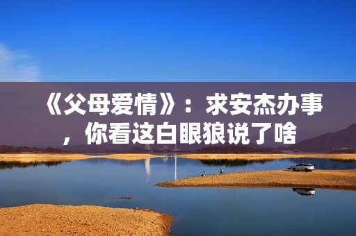 《父母爱情》：求安杰办事，你看这白眼狼说了啥