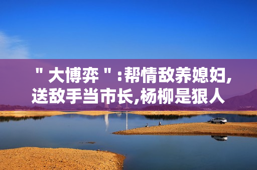 ＂大博弈＂:帮情敌养媳妇,送敌手当市长,杨柳是狠人