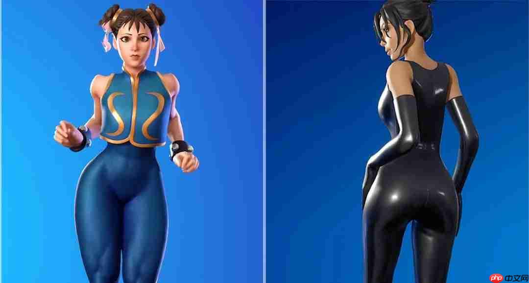 《堡垒之夜》性感翘臀皮肤对比:天然身材VS整形