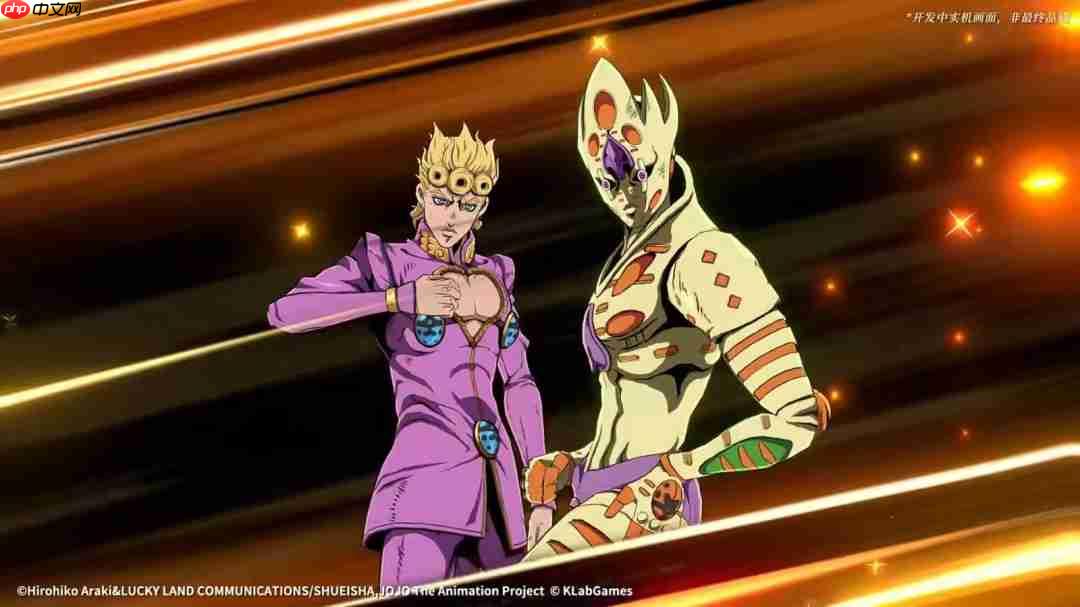 手游《JOJO的奇妙冒险：黄金赞歌》首曝PV&实机发布