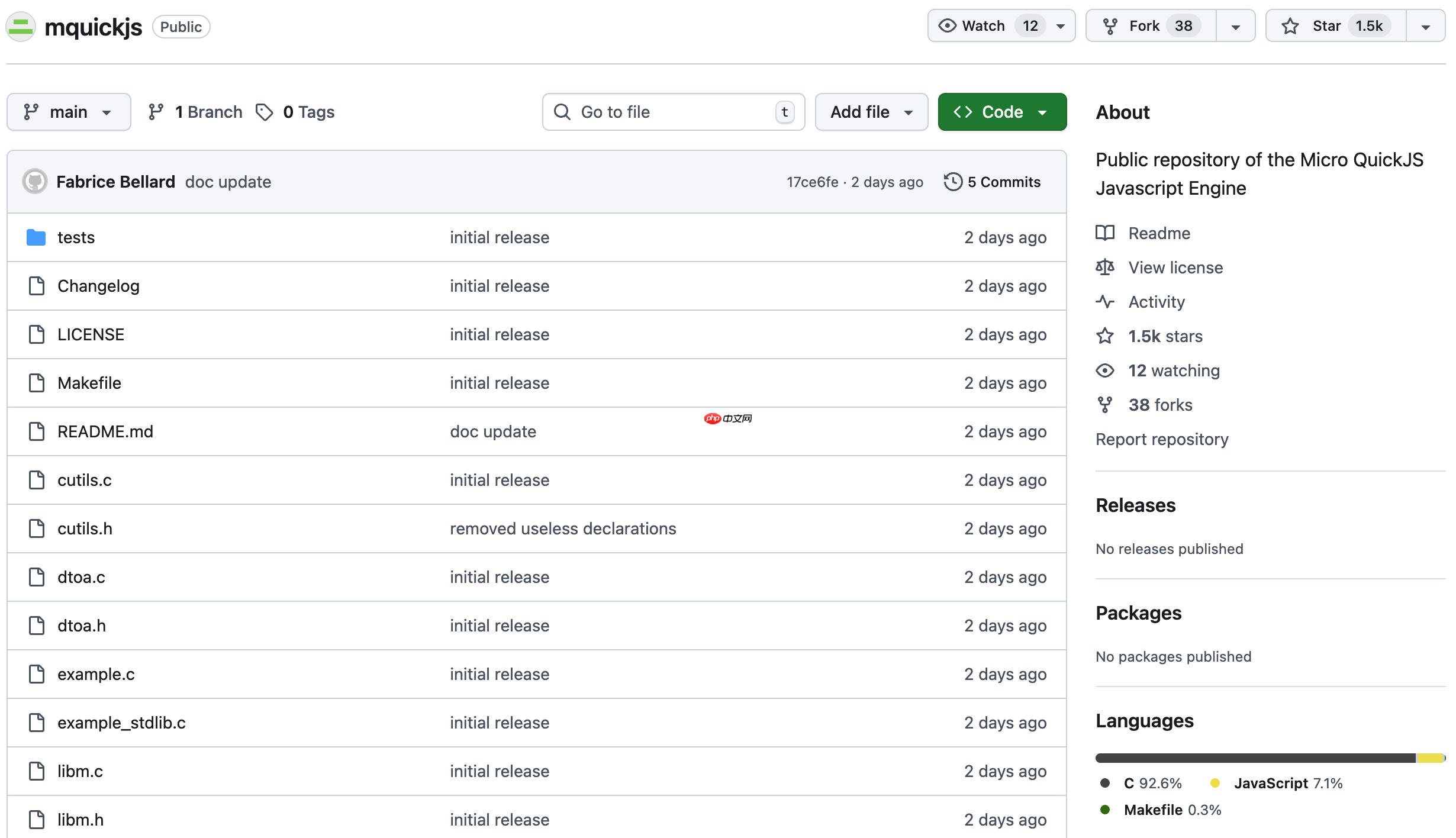 Fabrice Bellard 发布最新开源项目 MicroQuickJS，面向嵌入式系统的 JavaScript 引擎