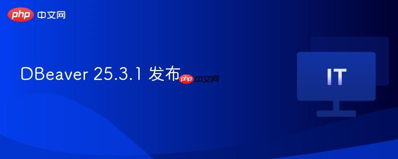 DBeaver 25.3.1版本发布