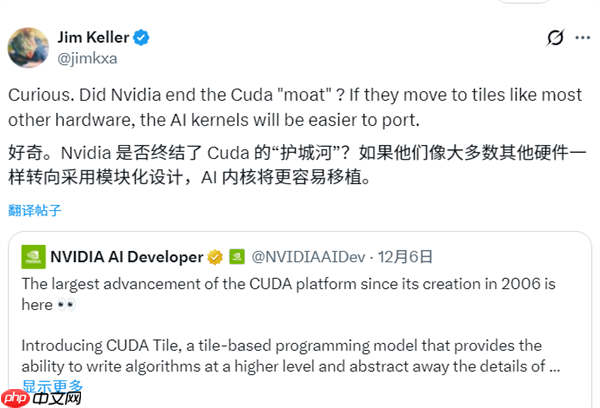 CUDA 20年来最大更新！芯片大神Jim Keller：NVIDIA在拆护城河