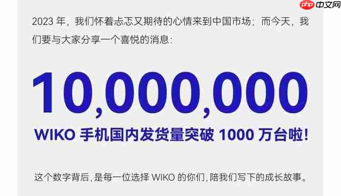 WIKO 抖音布局开启品牌增长下一程，将开启双十二钜惠活动