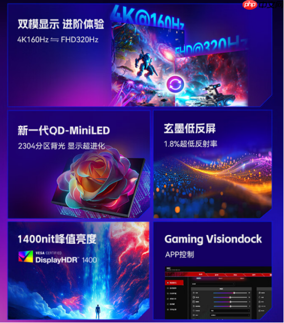 HKC领航M8QD-Minilled显示器上市：4K双模玄墨低反屏，重塑电竞影音新体验