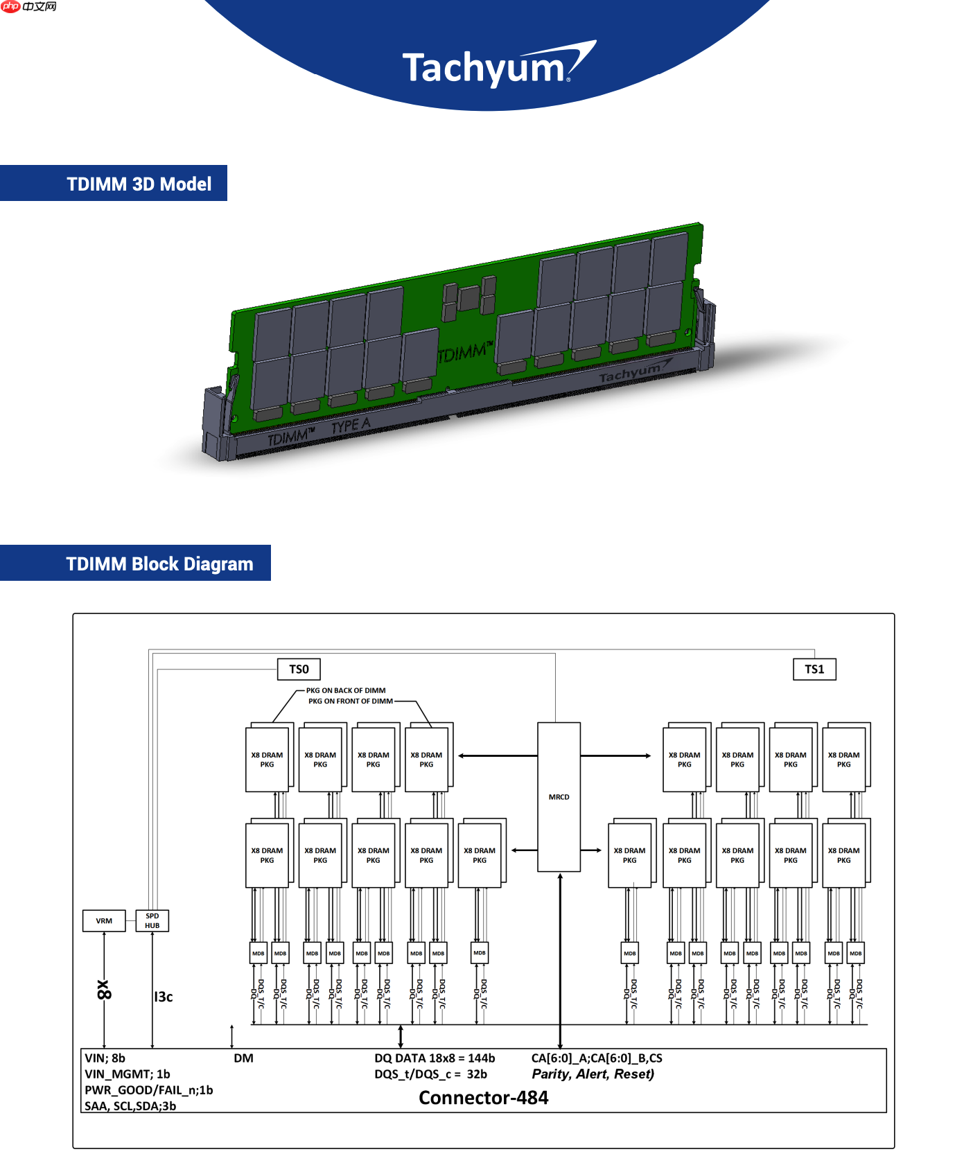 Tachyum 开源新型内存技术 TDIMM： 281GB/s 超高带宽、面向下一代 AI 计算