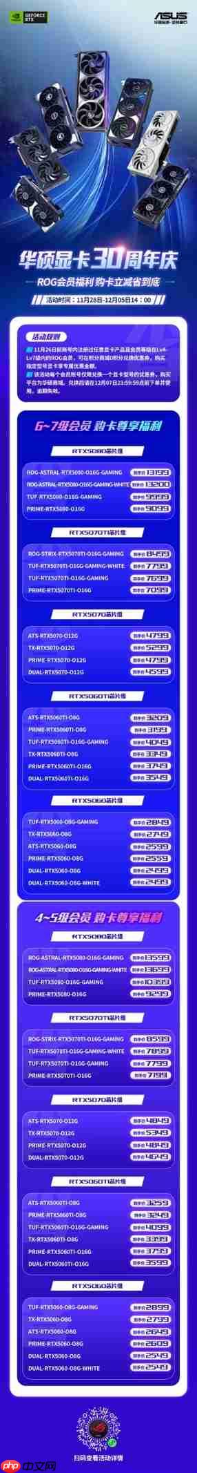 华硕显卡30周年大庆 会员礼遇即刻升级