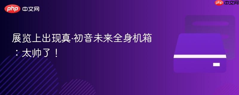 展览上出现真·初音未来全身机箱：太帅了！