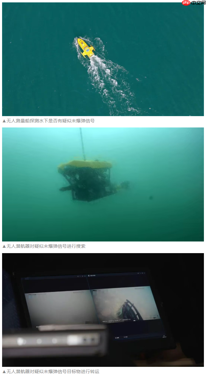 无人潜航器、磁探机器狗组团出击，我国海军实训现场画面公布