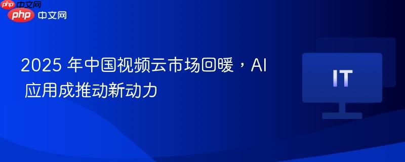 AI应用驱动，2025年中国视频云市场回暖展望