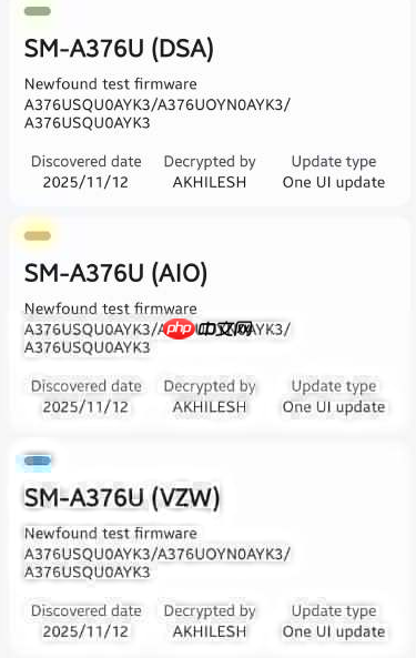 三星A37手机现身 搭载骁龙6 Gen 3平台和5000mAh电池