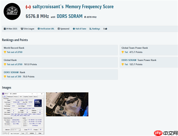 DDR5超频世界纪录迈出一大步!达到惊人13153MT/s