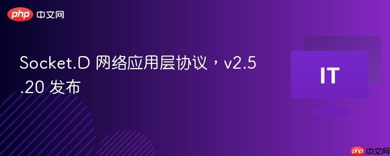 socket.d 网络应用层协议，v2.5.20 发布