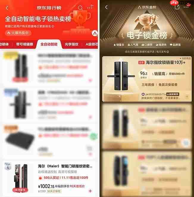 刷脸开门！海尔智能门锁进入京东双·11热卖榜TOP5