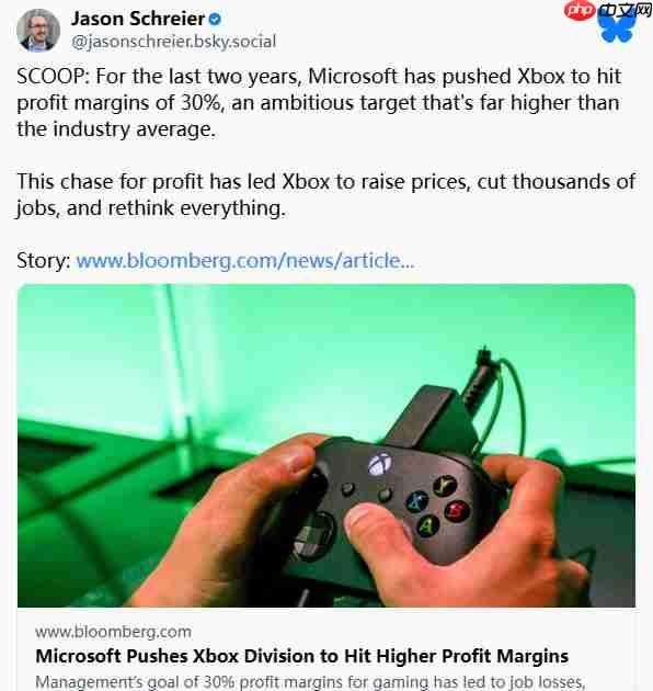 大手笔收购后的反噬?传微软强迫Xbox利润率达30%