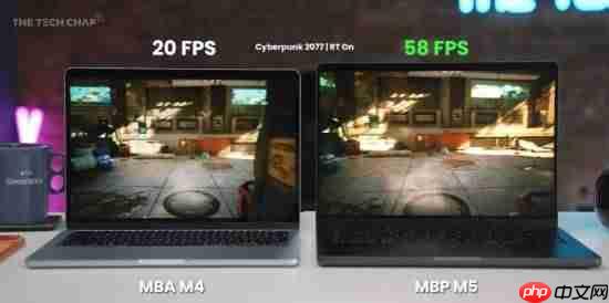苹果M5游戏性能飞跃!《赛博朋克2077》帧率比M4高290%