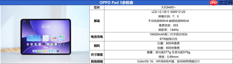 天玑9400+旗舰芯！ OPPO Pad 5测评：越级体验的标准版平板标杆