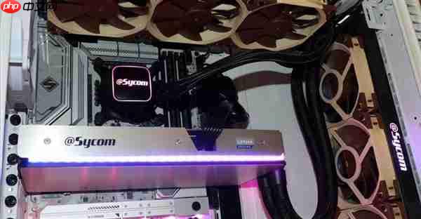 日本Sycom展示LYNK+快拆水冷版RTX 5090：三颗猫头鹰风扇