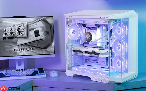 微星首款背插显卡发布：纯白、看不到一根线