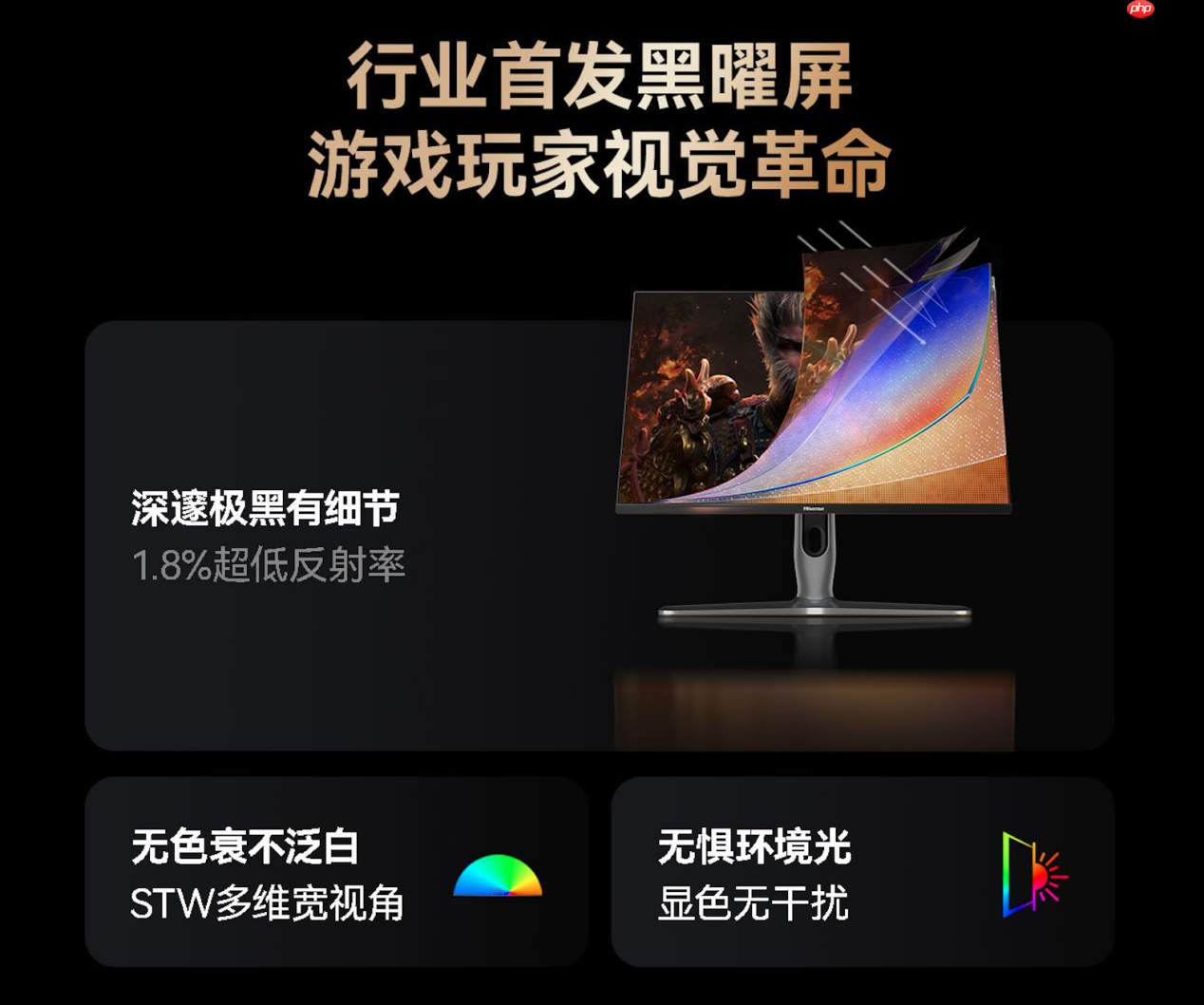 海信G7Ultra显示器参数公布：1152分区+2000nits亮度，黑曜屏加持领跑3K档