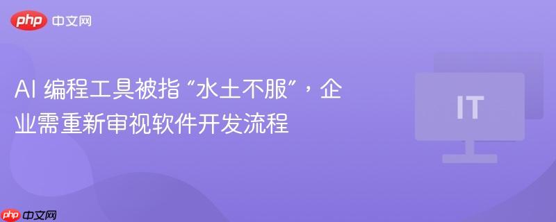 ai 编程工具被指 “水土不服”，企业需重新审视软件开发流程