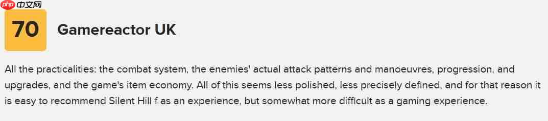 M站评分86！ 《寂静岭f》媒体评分解禁