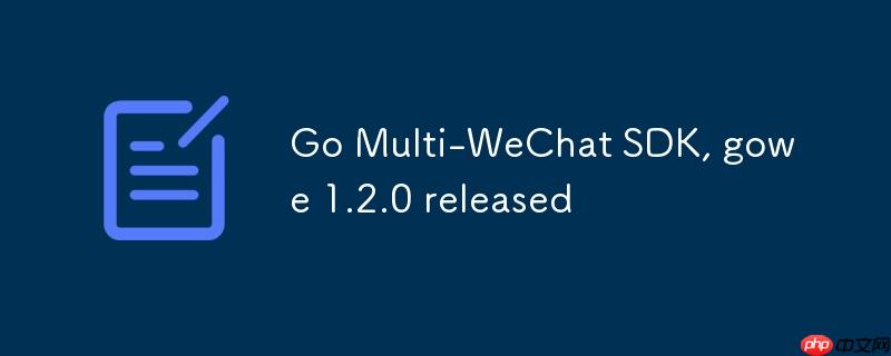 Go多微信号SDK gowe 1.2.0发布，新功能一览