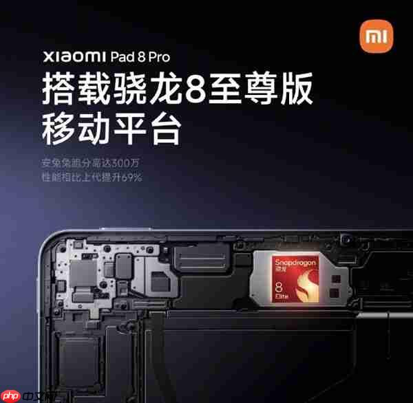 小米平板8 Pro搭载骁龙8至尊版 雷军：史上性能最强小米平板