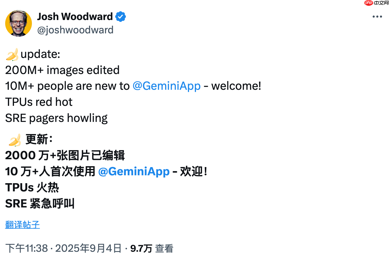 Nano Banana上线引发热潮，吸引超千万新用户加入谷歌Gemini阵营！