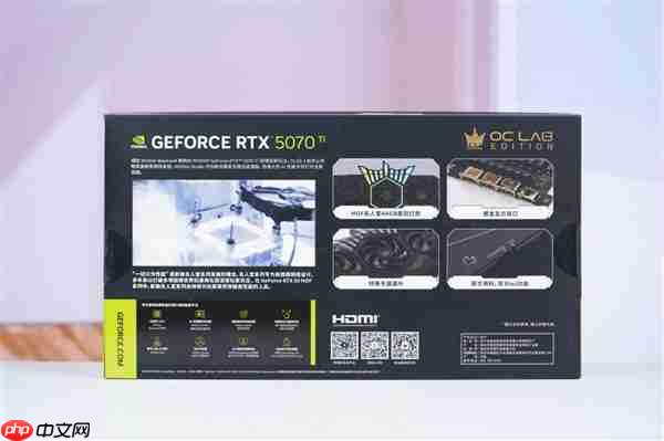 最强非公版!影驰RTX 5070 Ti HOF OC LAB黑魂X显卡图赏