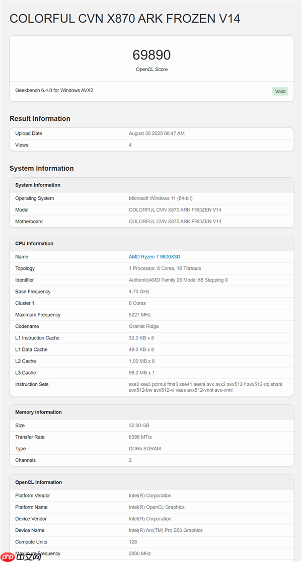 Intel锐炫Pro B50入门专业显卡终于首次跑分：比B570慢了约20%