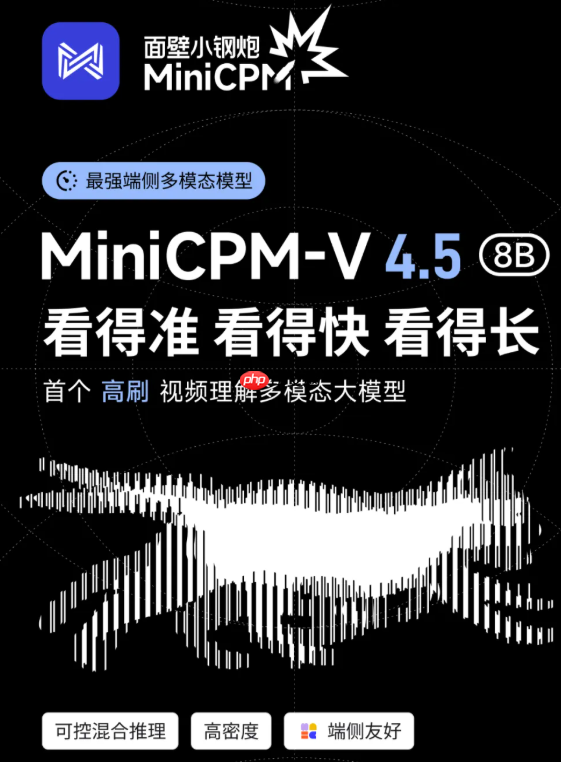 面壁小钢炮 MiniCPM-V 4.5 开源:8B 性能超越 72B