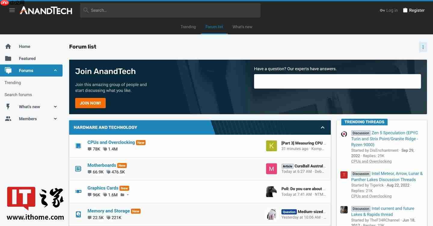 筵席终散：老牌硬件媒体 AnandTech 主站及历史文章已不可用