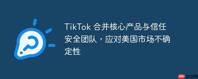 TikTok合并核心产品与信任安全团队以应对美国市场不确定性挑战
