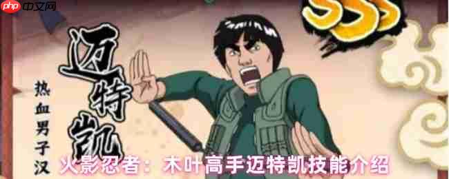 烈焰重拳出击！火影忍者迈特凯核弹级技能全解析