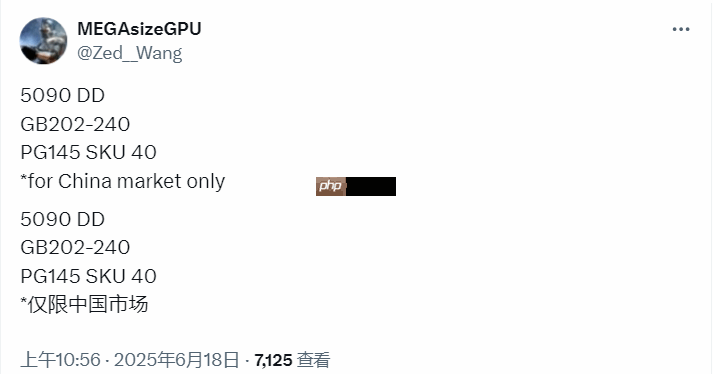 严重缩水！NVIDIA将会推出中国特供RTX 5090DD！