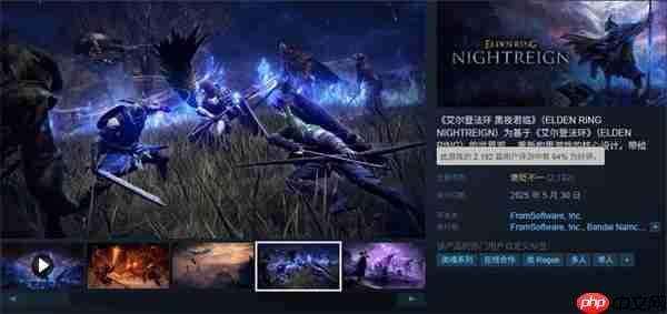 《艾尔登法环:黑夜君临》Steam褒贬不一 好评率64%