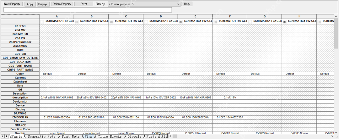 Cadence原理图查看PIN总数