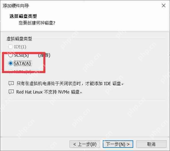 VMware安装RHEL找不到磁盘